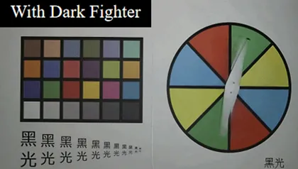 Camera in low-light mode shoots without flashes, reducing light impact